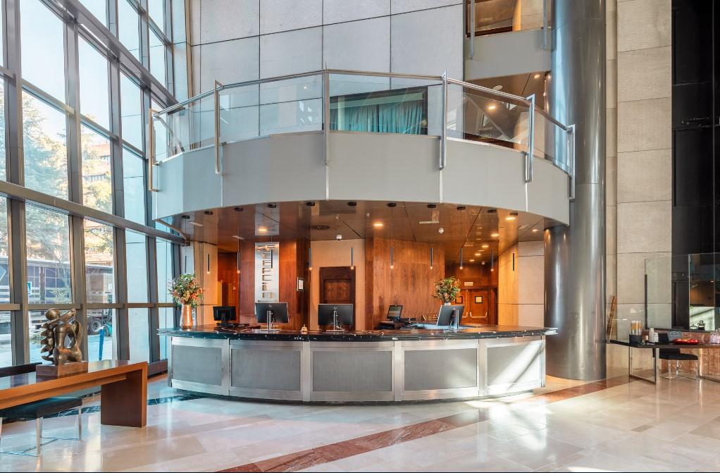 Eurostars Suites Mirasierra Madrid Eksteriør bilde The lobby of the hotel